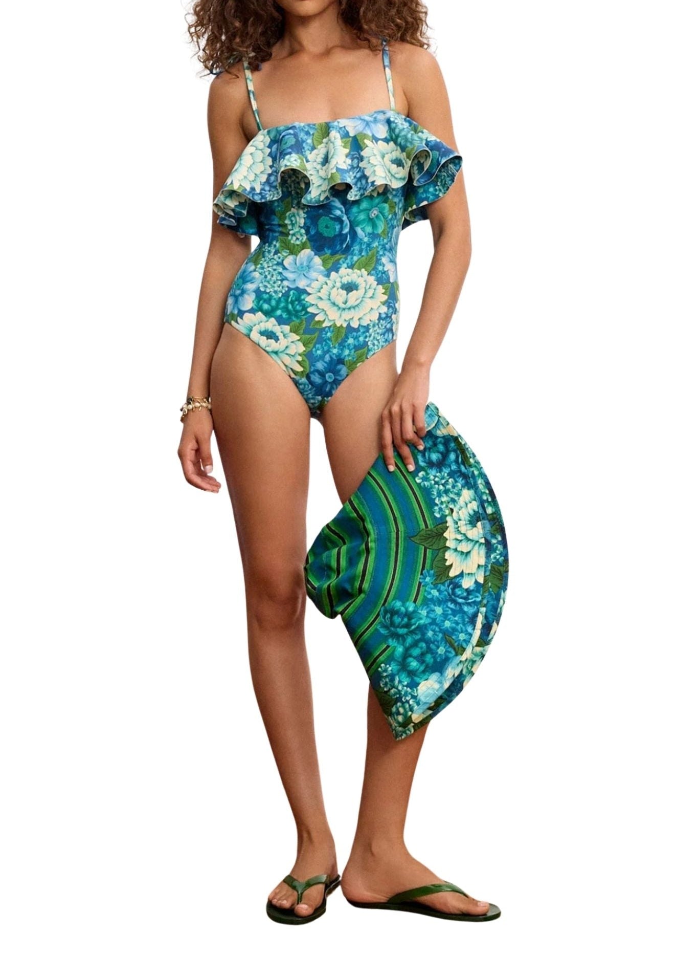 Alemais Margo Ruffle One Piece - Vermillion