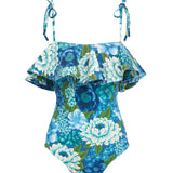 Alemais Margo Ruffle One Piece - Vermillion