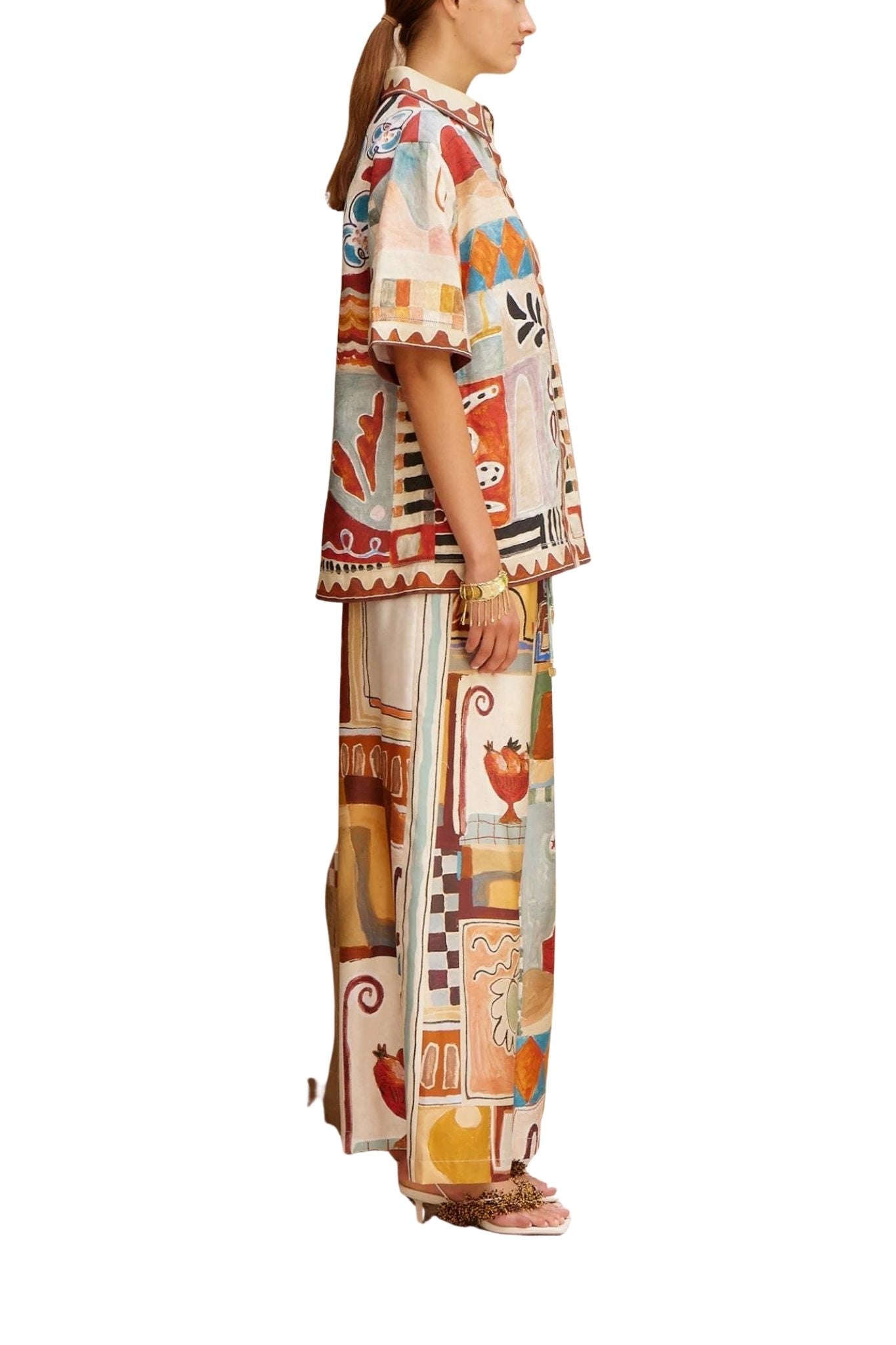 Alemais Michelle Silk Pant - Vermillion