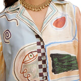 Alemais Michelle Silk Shirt - Vermillion