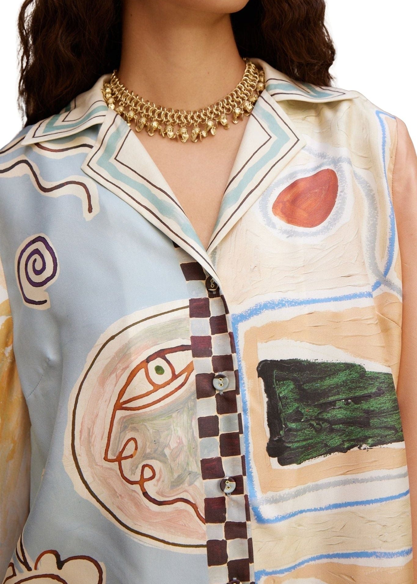 Alemais Michelle Silk Shirt - Vermillion