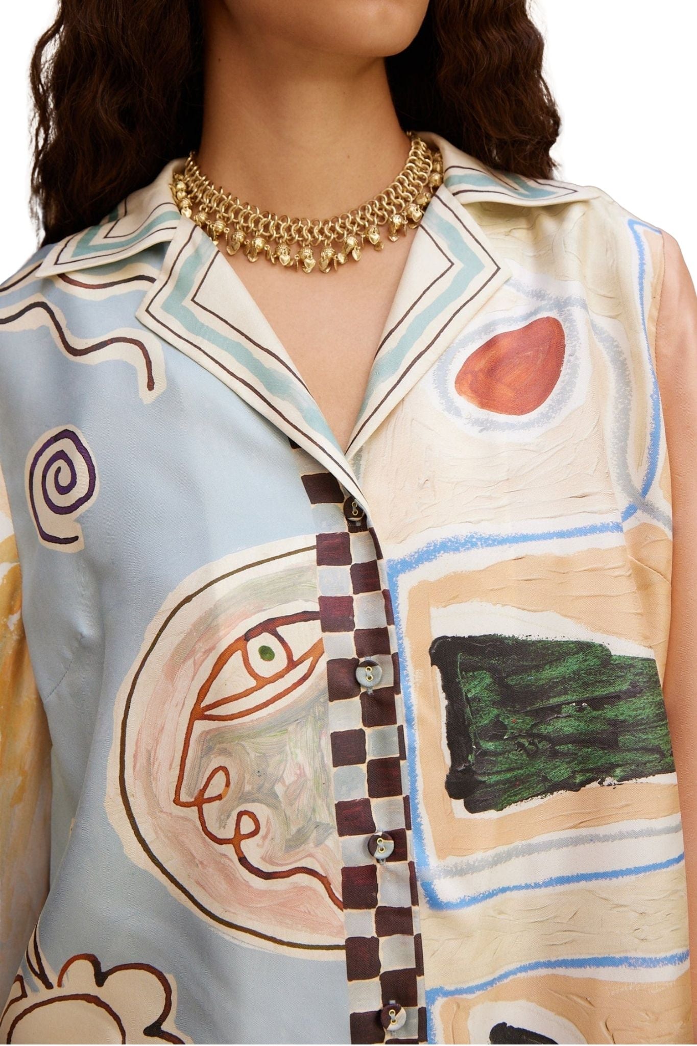 Alemais Michelle Silk Shirt - Vermillion