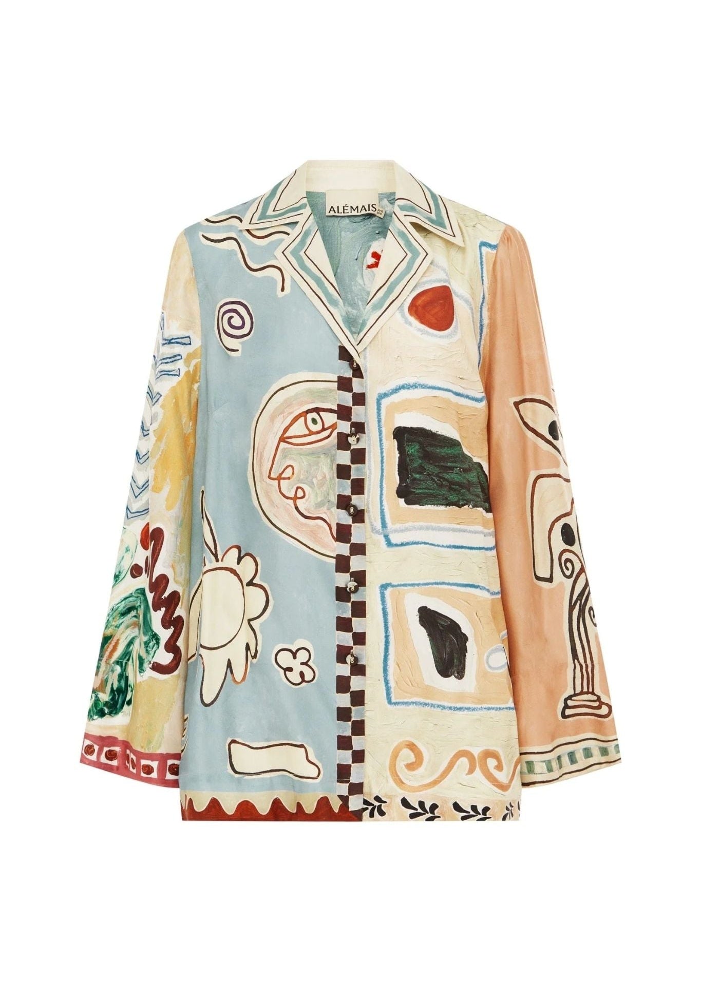 Alemais Michelle Silk Shirt - Vermillion