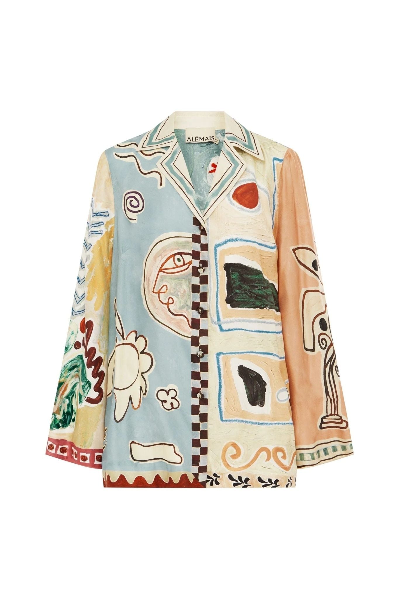 Alemais Michelle Silk Shirt - Vermillion