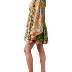 Alemais Orange Blossom Spliced Mini Dress - Vermillion