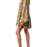 Alemais Orange Blossom Spliced Mini Dress - Vermillion