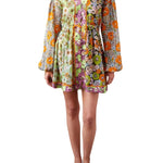 Alemais Orange Blossom Spliced Mini Dress - Vermillion