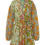 Alemais Orange Blossom Spliced Mini Dress - Vermillion