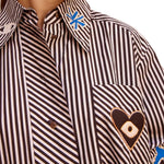 Alemais Sirocco Embroidered Shirt - Vermillion