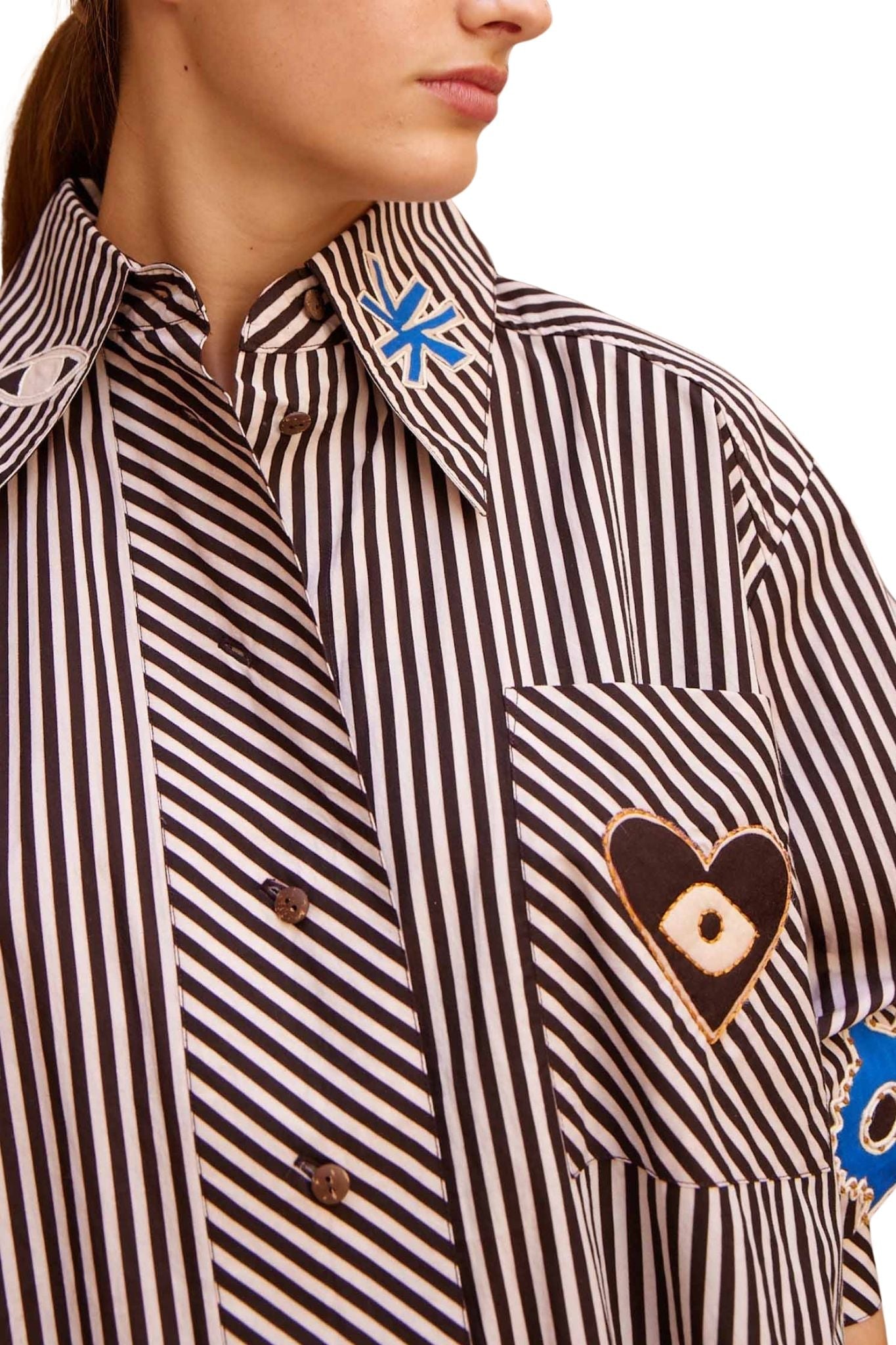 Alemais Sirocco Embroidered Shirt - Vermillion