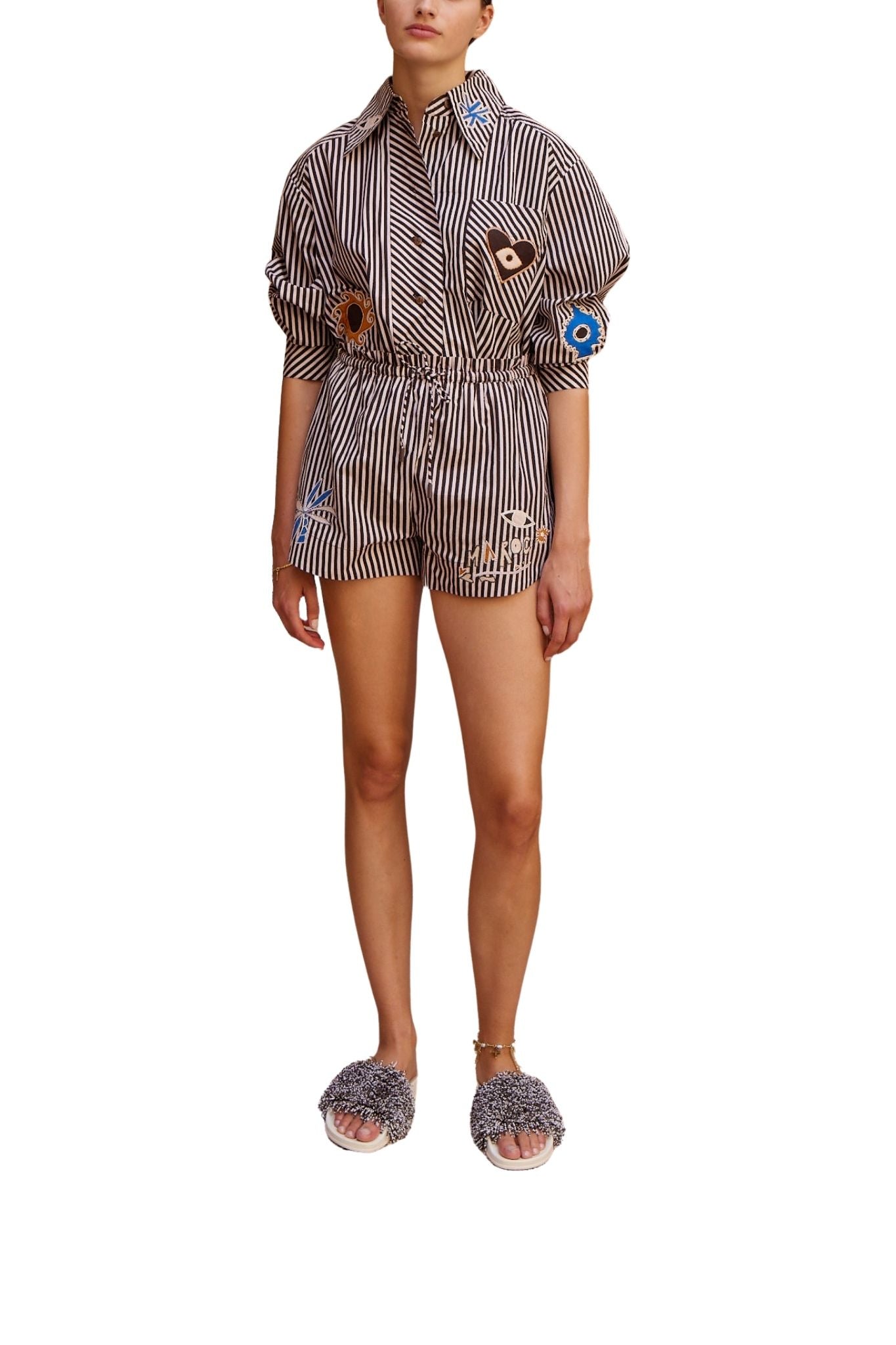 Alemais Sirocco Embroidered Short - Vermillion