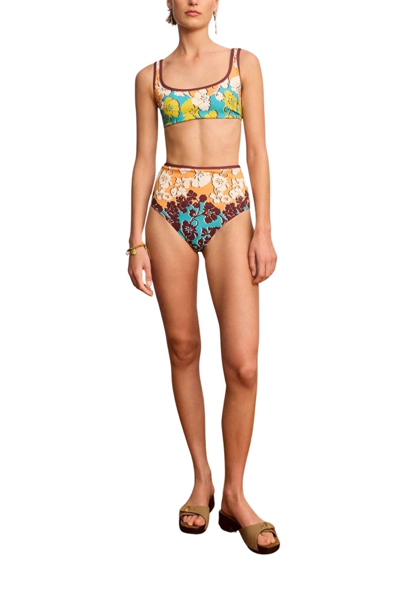 Alemais Splice High Waist Brief - Vermillion