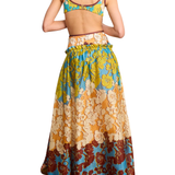 Alemais Splice Midi Skirt - Vermillion