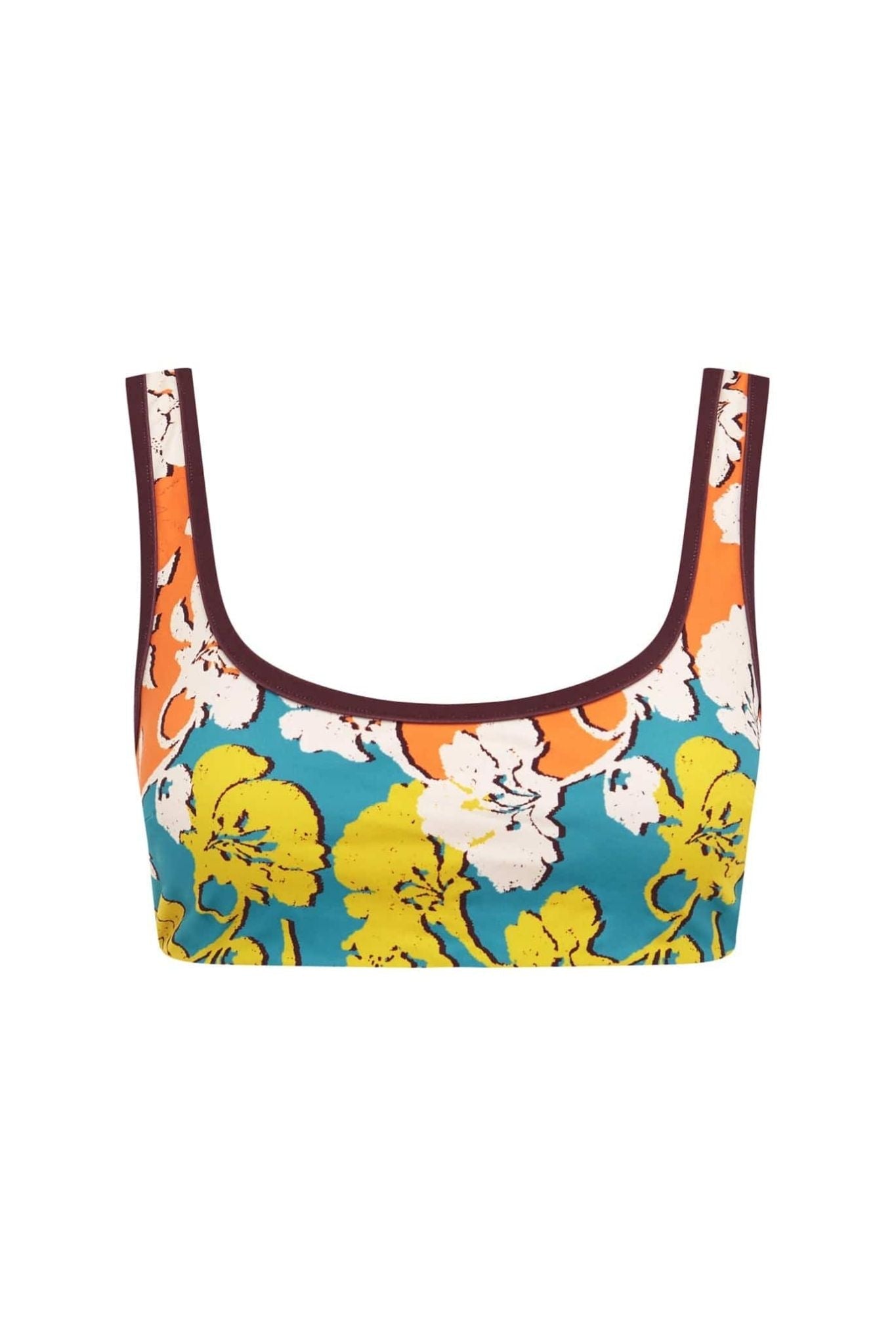 Alemais Splice Scoop Neck Top - Vermillion