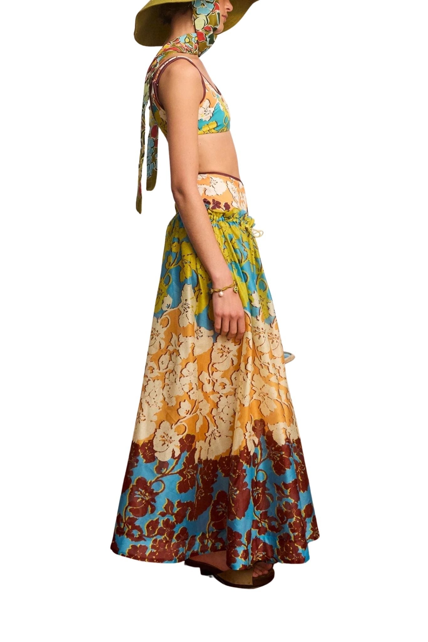 Alemais Splice Scoop Neck Top - Vermillion