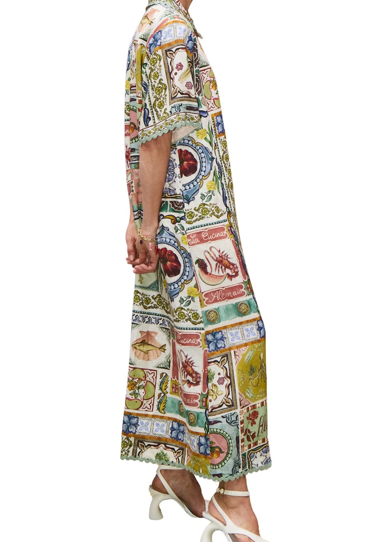 Alemais Tommasina Shirtdress - Vermillion