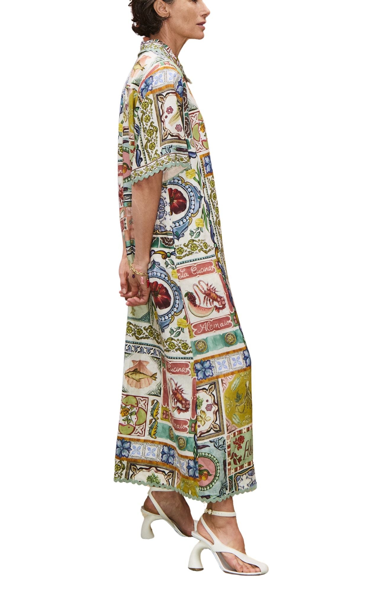 Alemais Tommasina Shirtdress - Vermillion