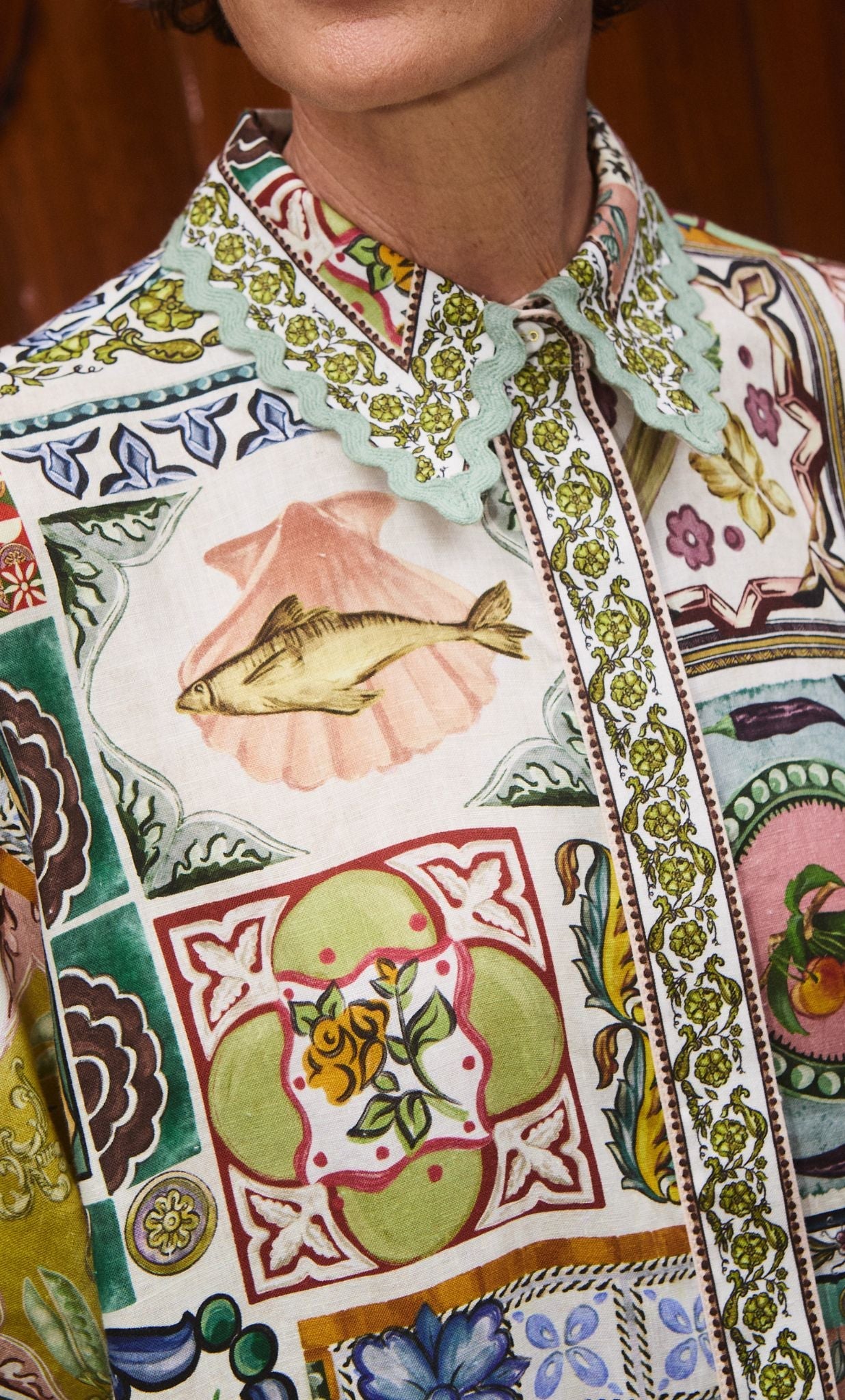 Alemais Tommasina Shirtdress - Vermillion