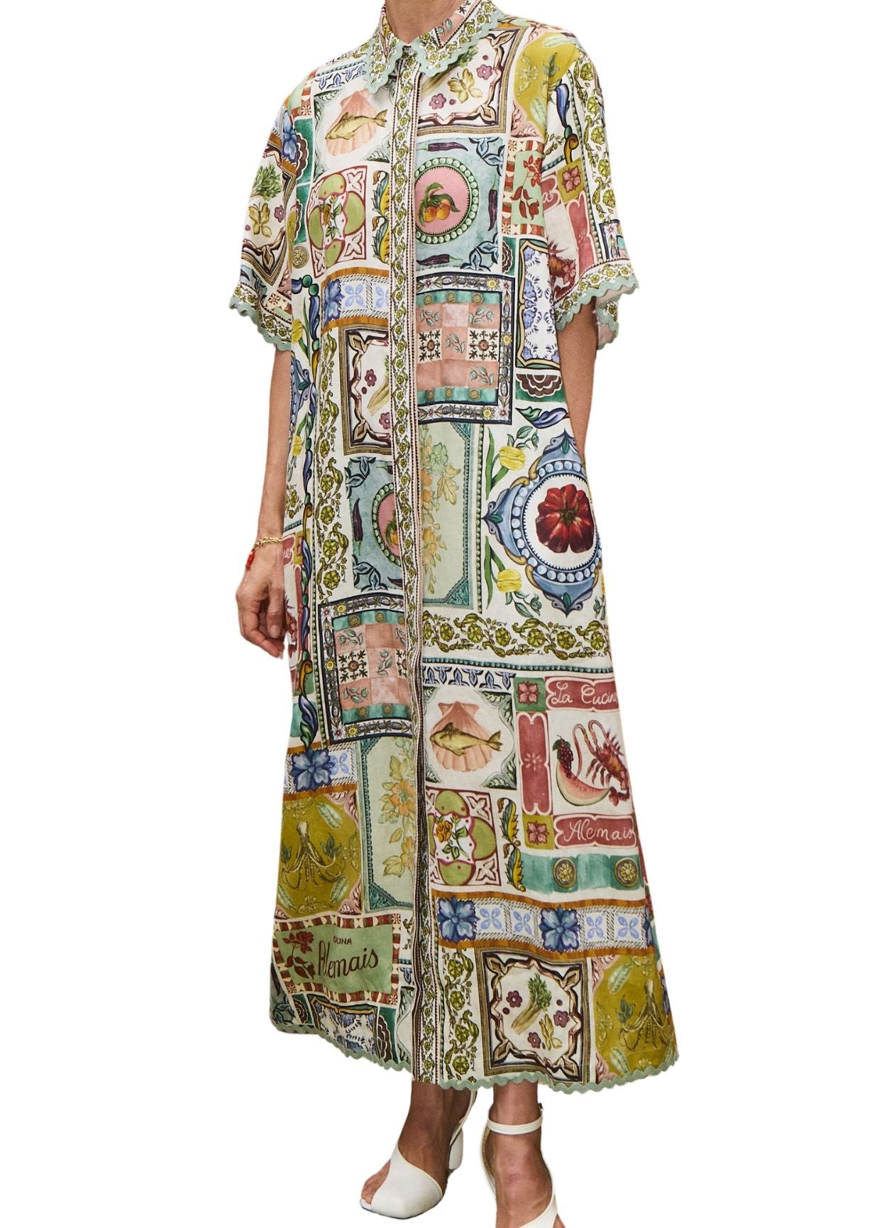 Alemais Tommasina Shirtdress - Vermillion