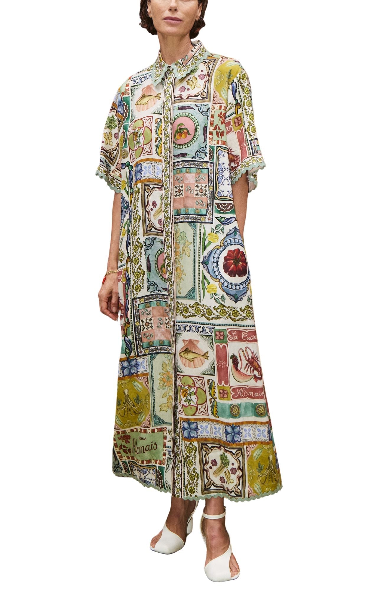 Alemais Tommasina Shirtdress - Vermillion