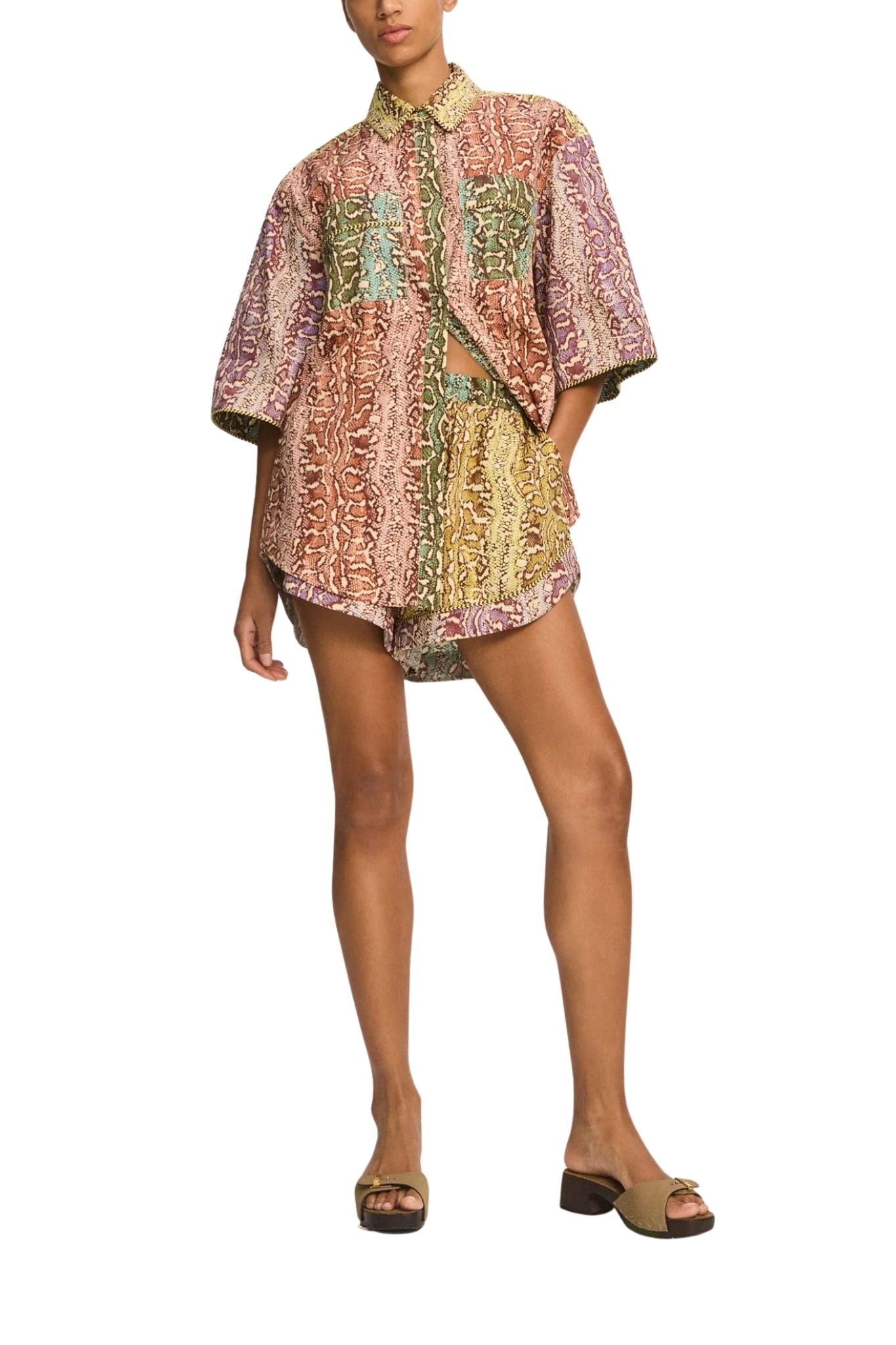 Alemais Varna Short Multi - Vermillion