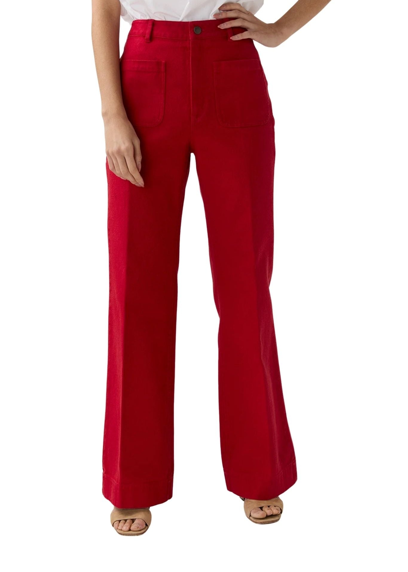 Ann Masburn Camille Patch - Pocket Jean - Vermillion