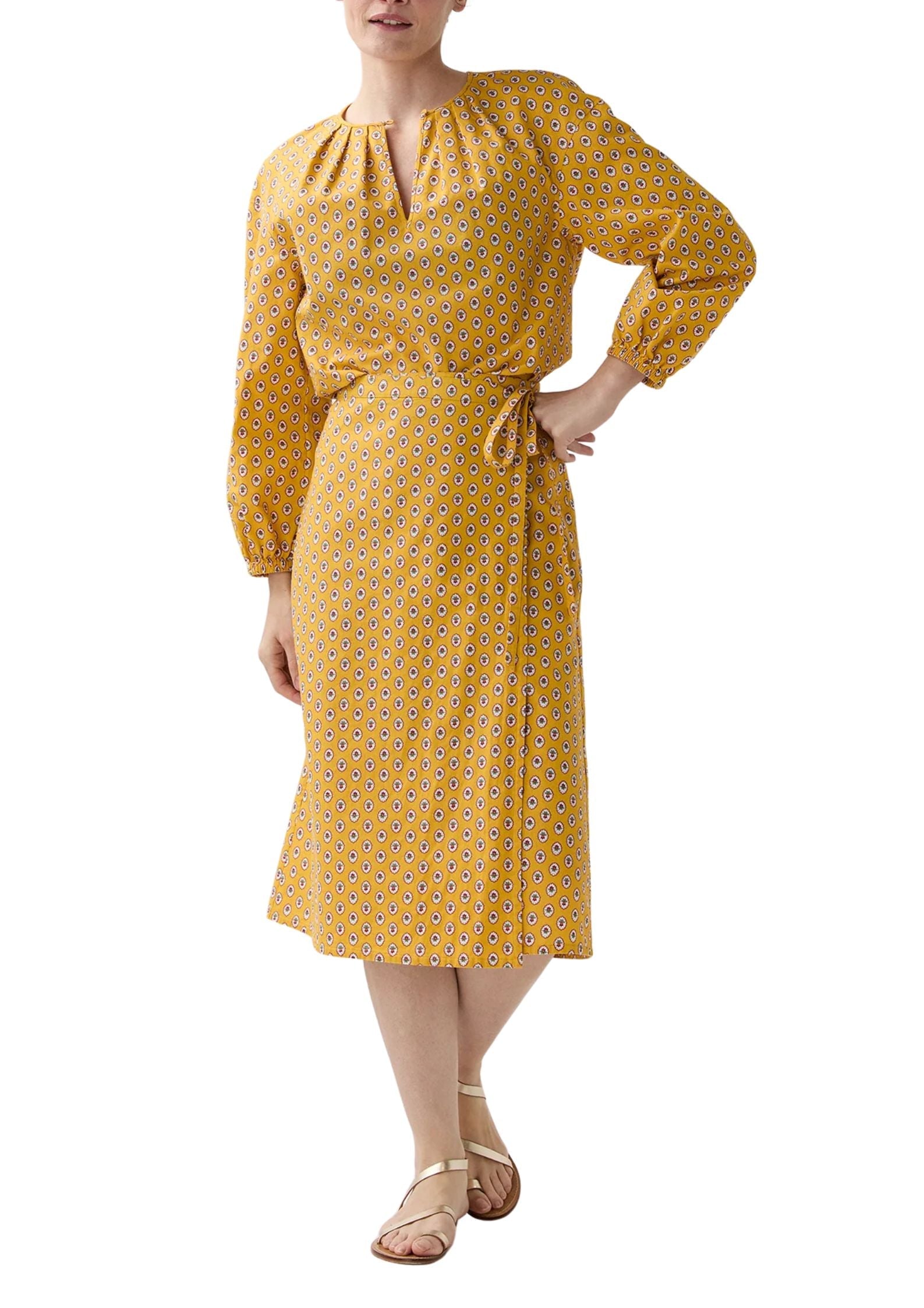 Ann Mashburn Adley Wrap Skirt - Vermillion