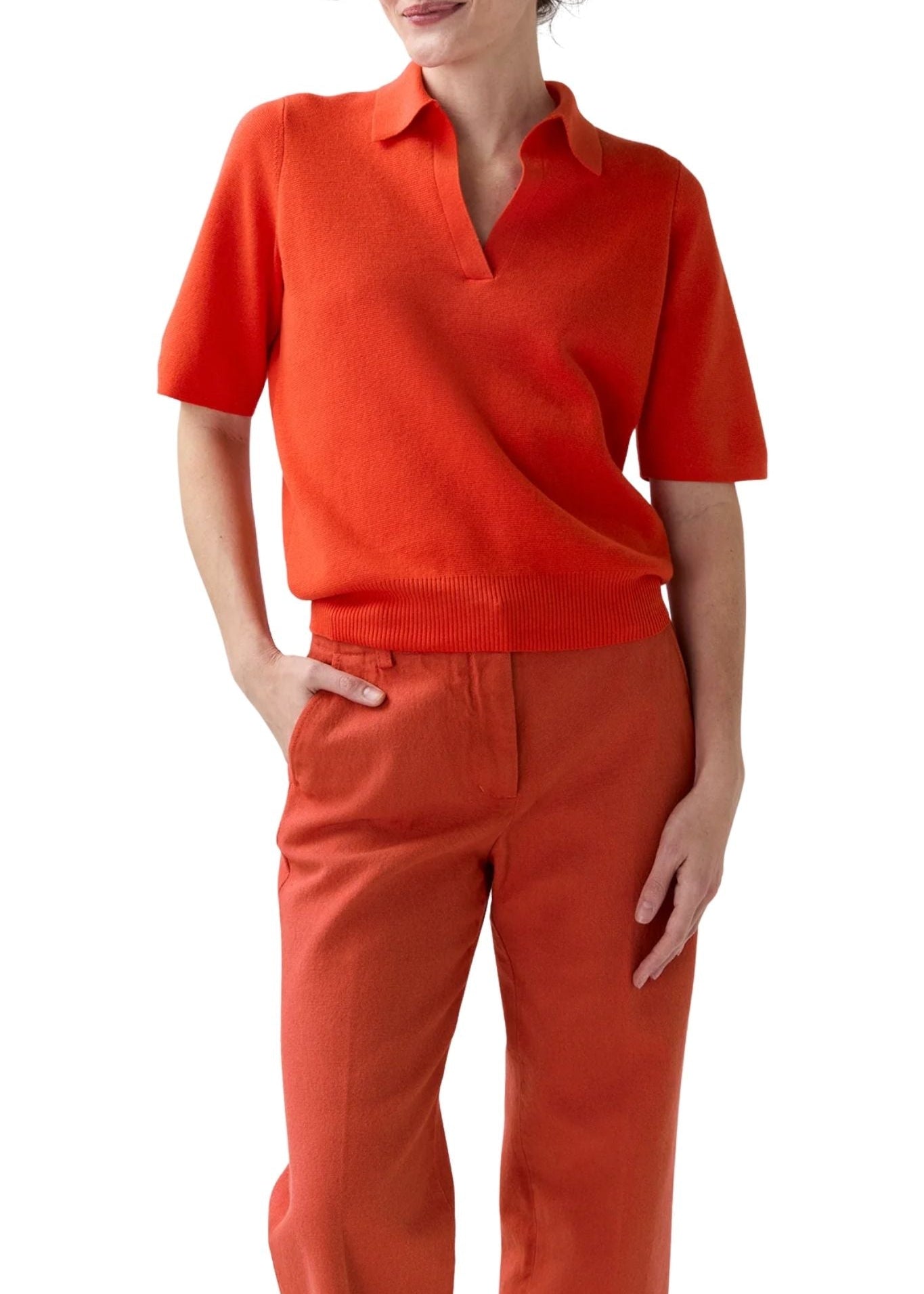 Ann Mashburn Alison Sweater - Vermillion