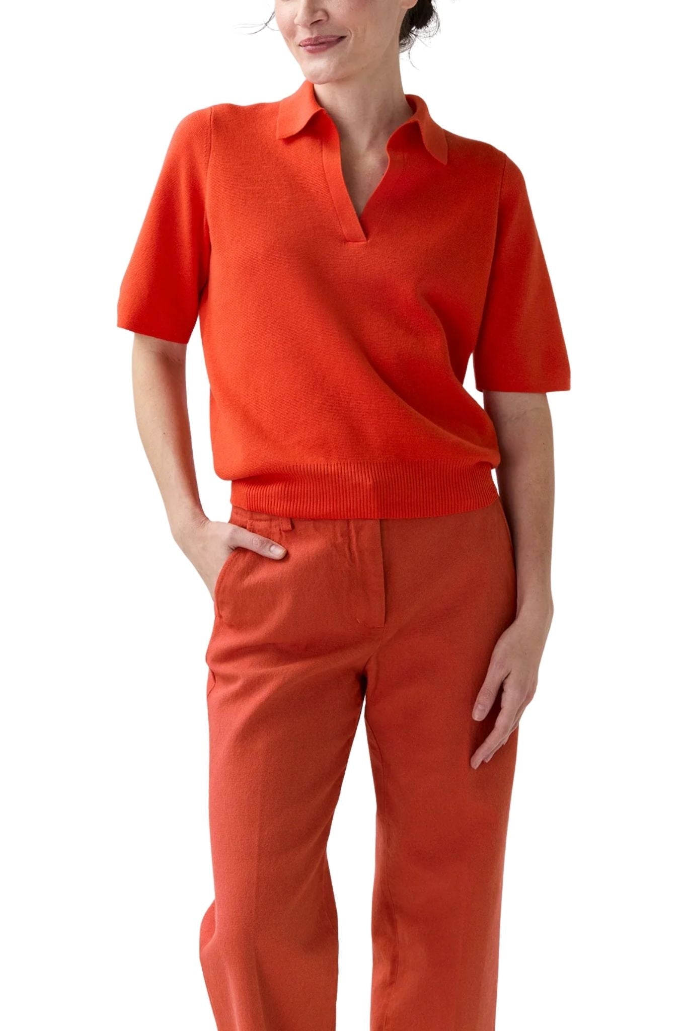 Ann Mashburn Alison Sweater - Vermillion