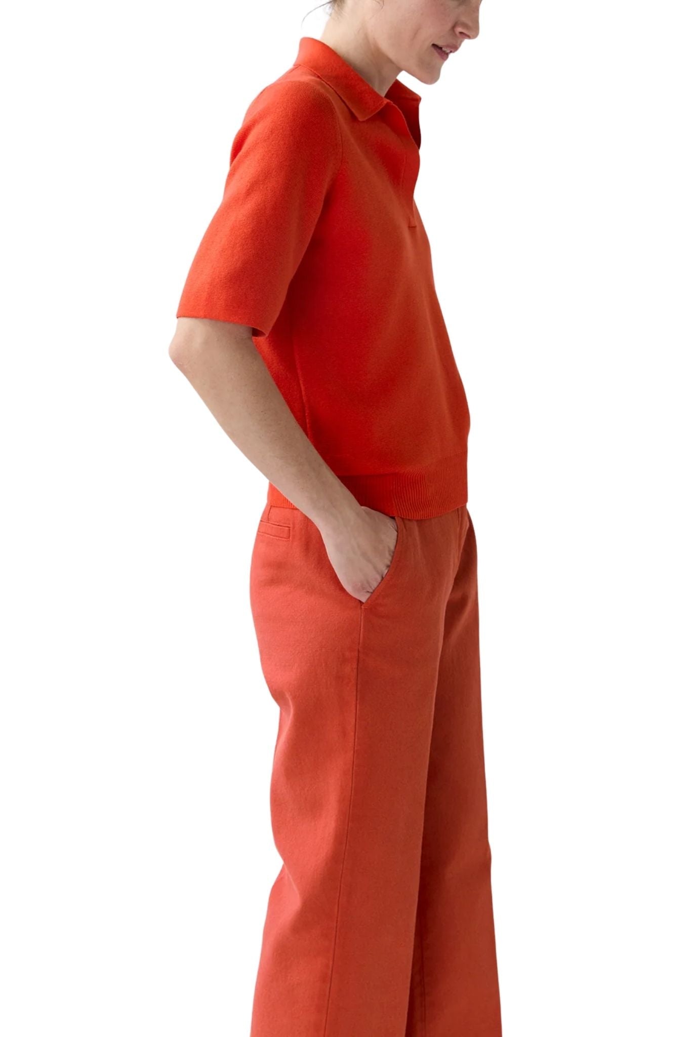 Ann Mashburn Alison Sweater - Vermillion