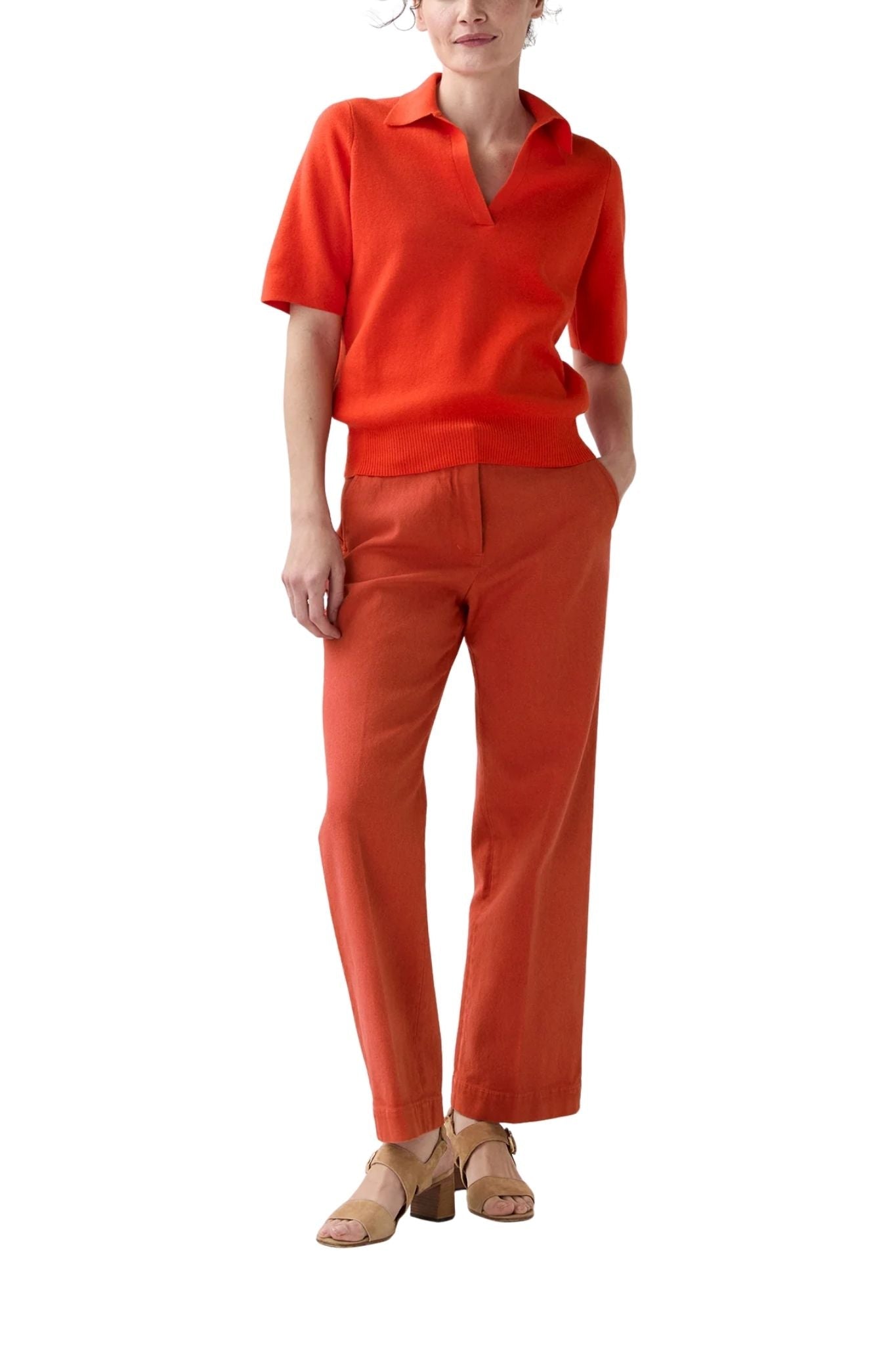 Ann Mashburn Alison Sweater - Vermillion