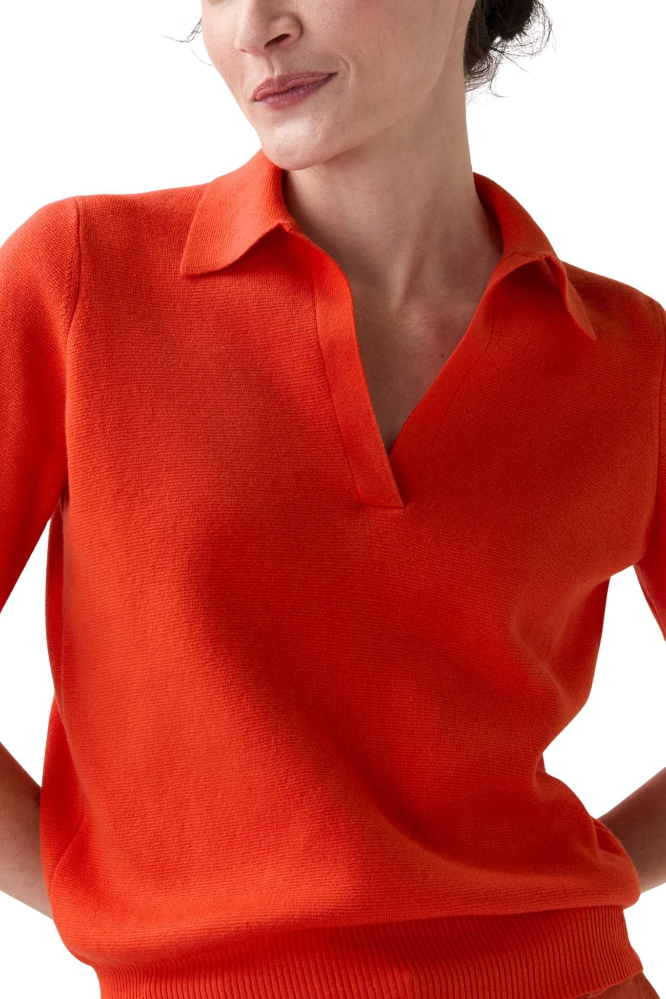 Ann Mashburn Alison Sweater - Vermillion