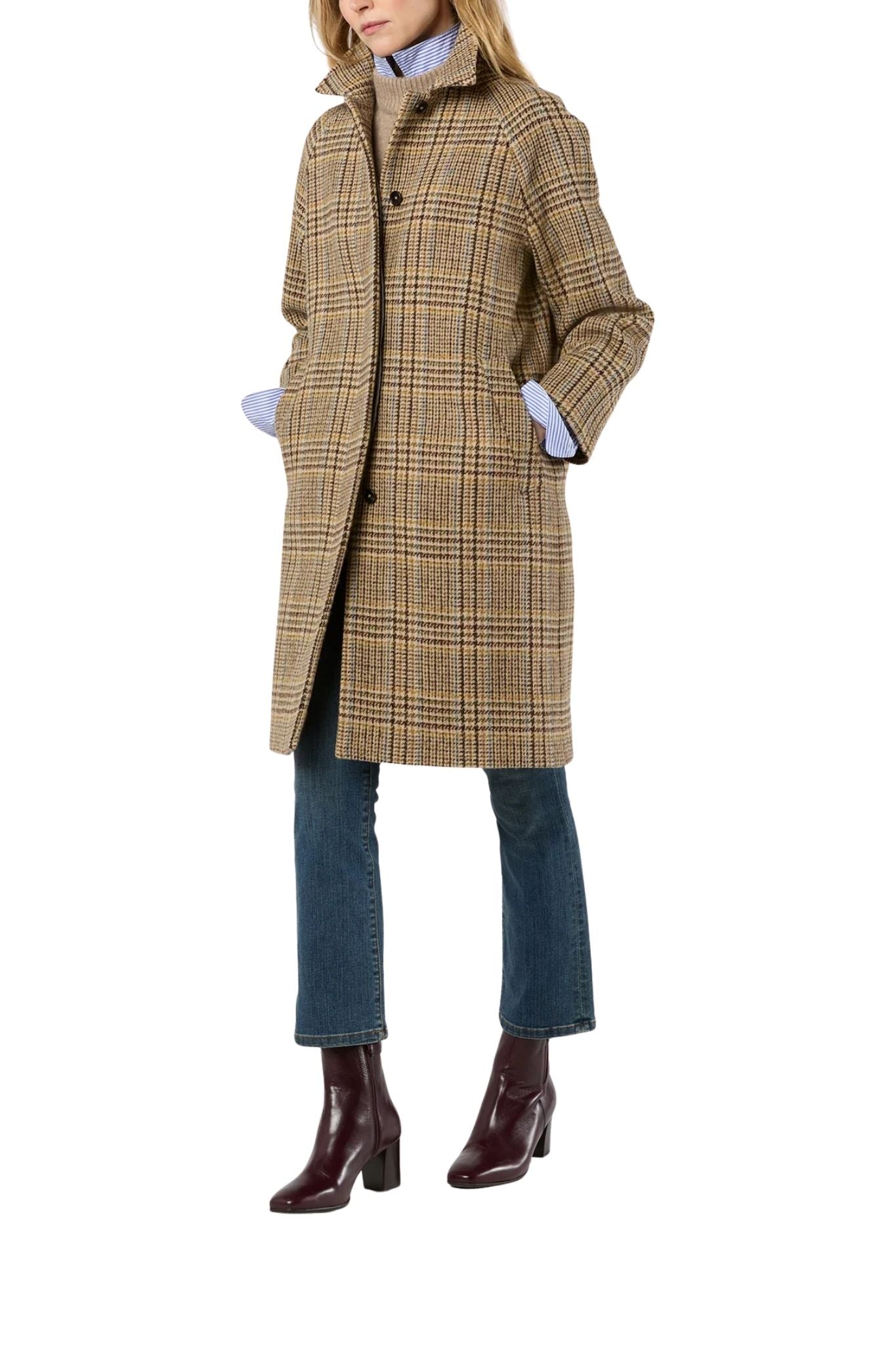 Ann Mashburn Balmacaan Coat - Vermillion