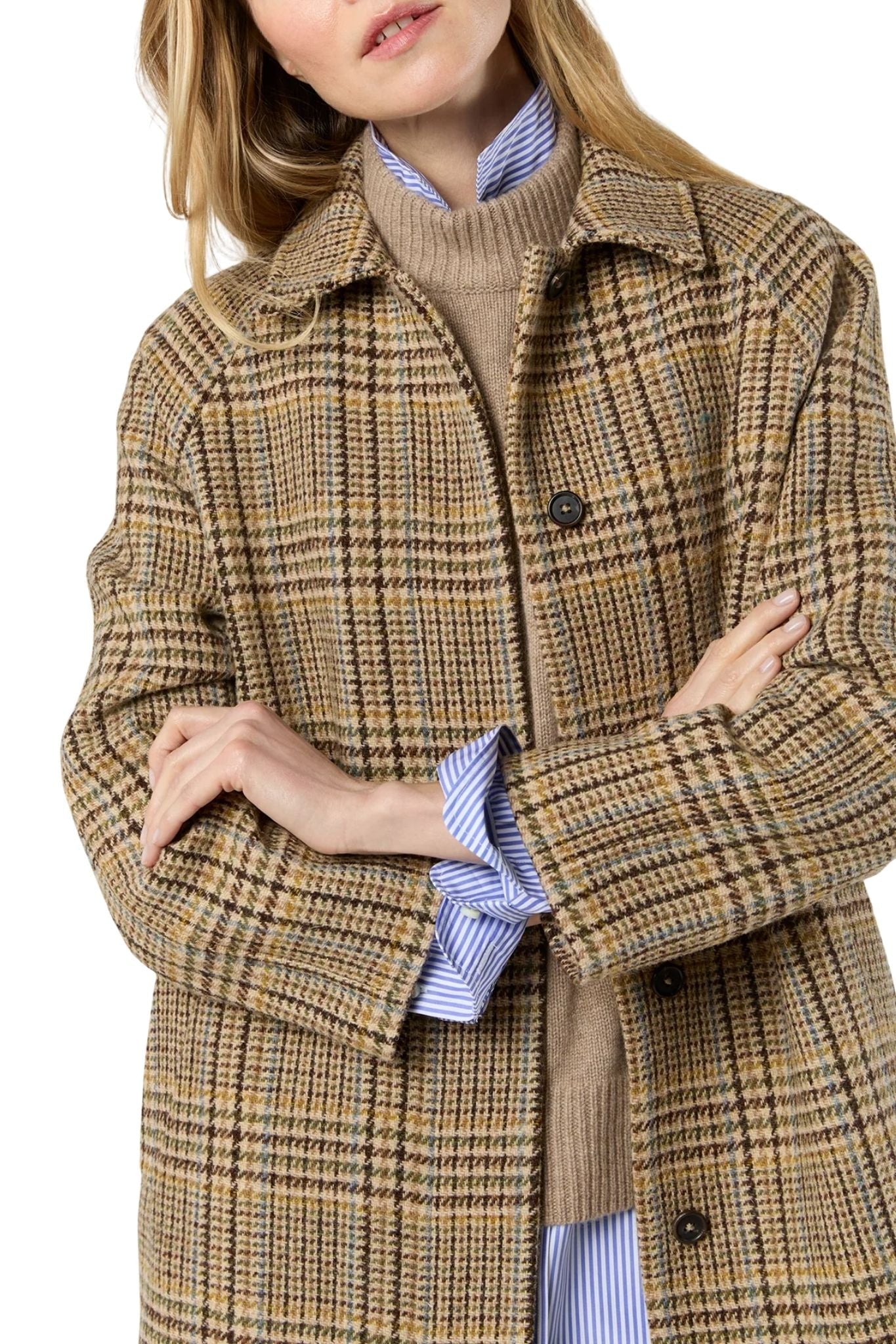 Ann Mashburn Balmacaan Coat - Vermillion