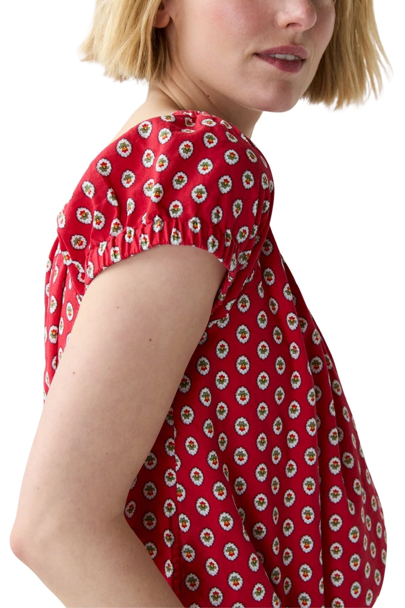 Ann Mashburn Bridget Top - Vermillion
