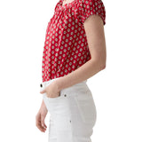 Ann Mashburn Bridget Top - Vermillion