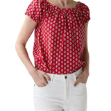 Ann Mashburn Bridget Top - Vermillion