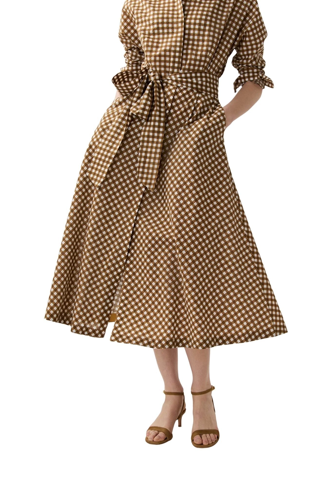 Ann Mashburn Charlie Shirtwaist Dress - Vermillion