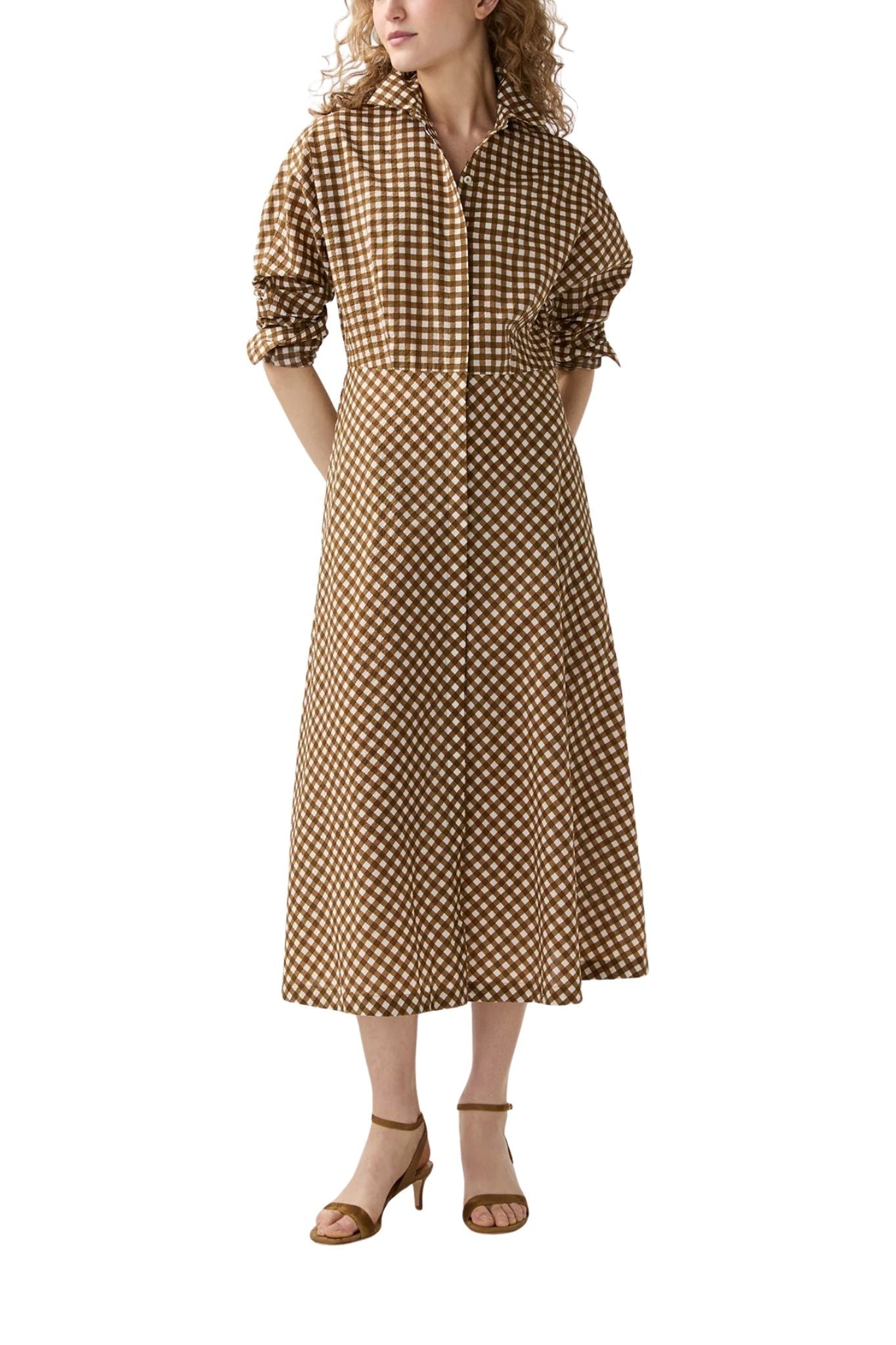 Ann Mashburn Charlie Shirtwaist Dress - Vermillion