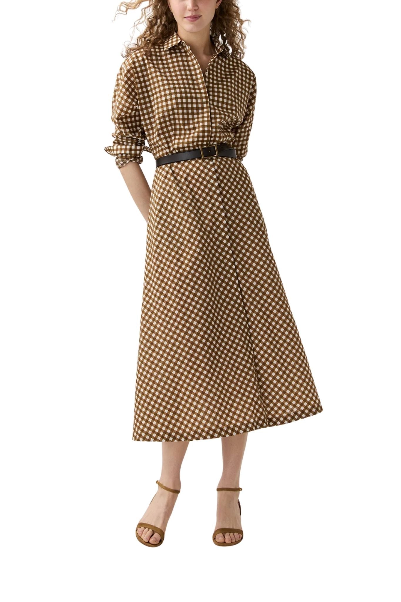 Ann Mashburn Charlie Shirtwaist Dress - Vermillion