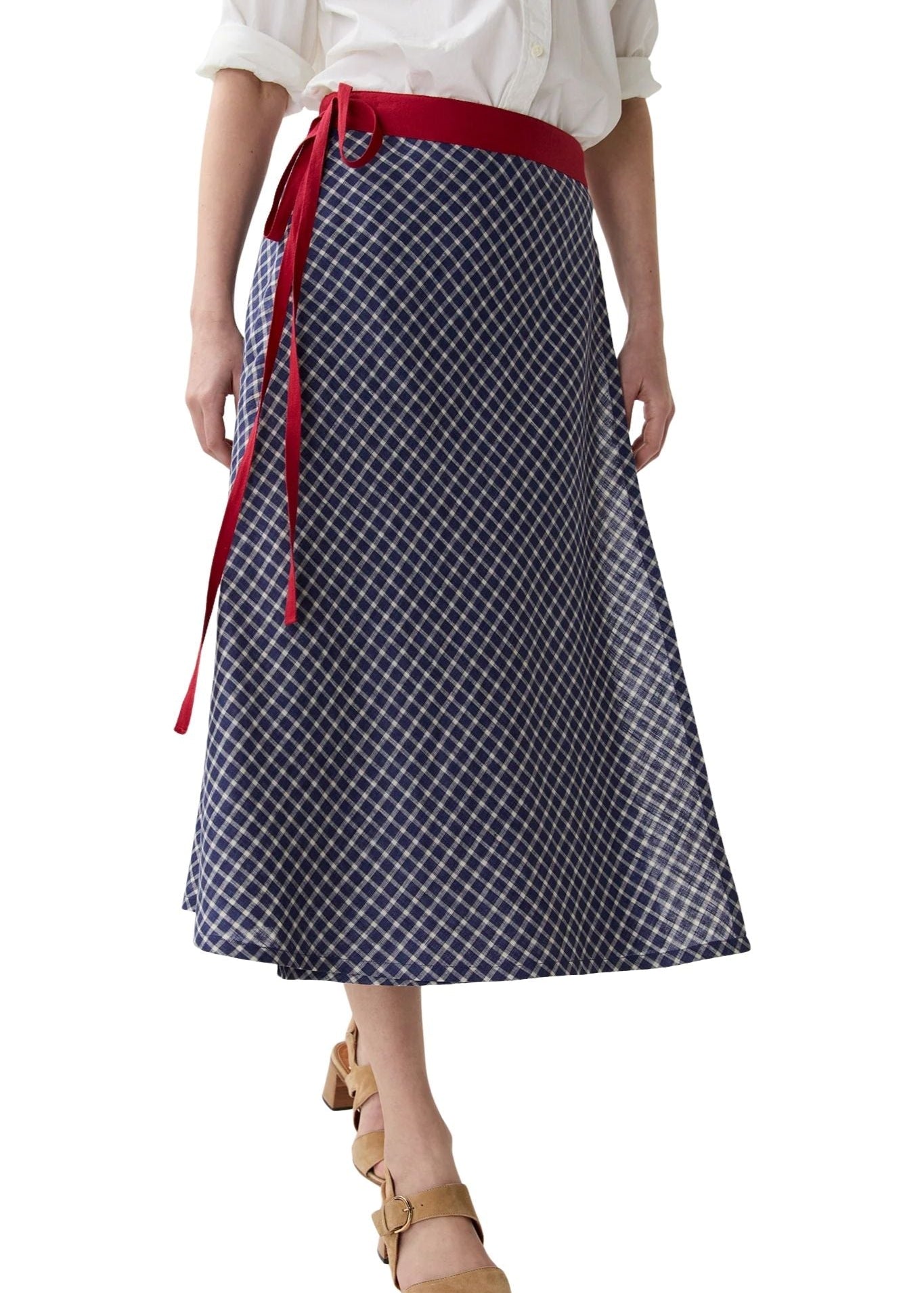 Ann Mashburn Colleen Wrap Skirt - Vermillion