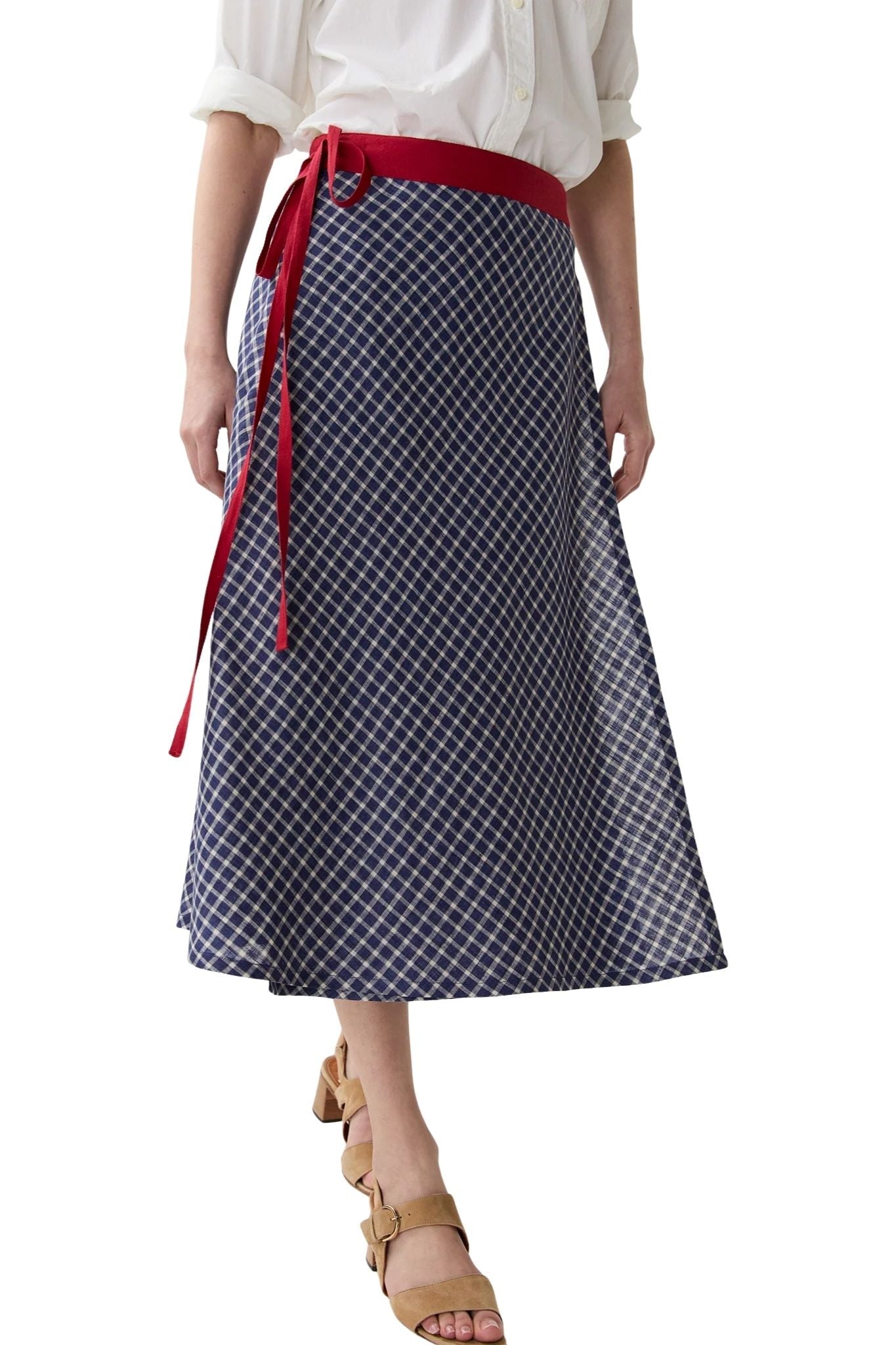 Ann Mashburn Colleen Wrap Skirt - Vermillion