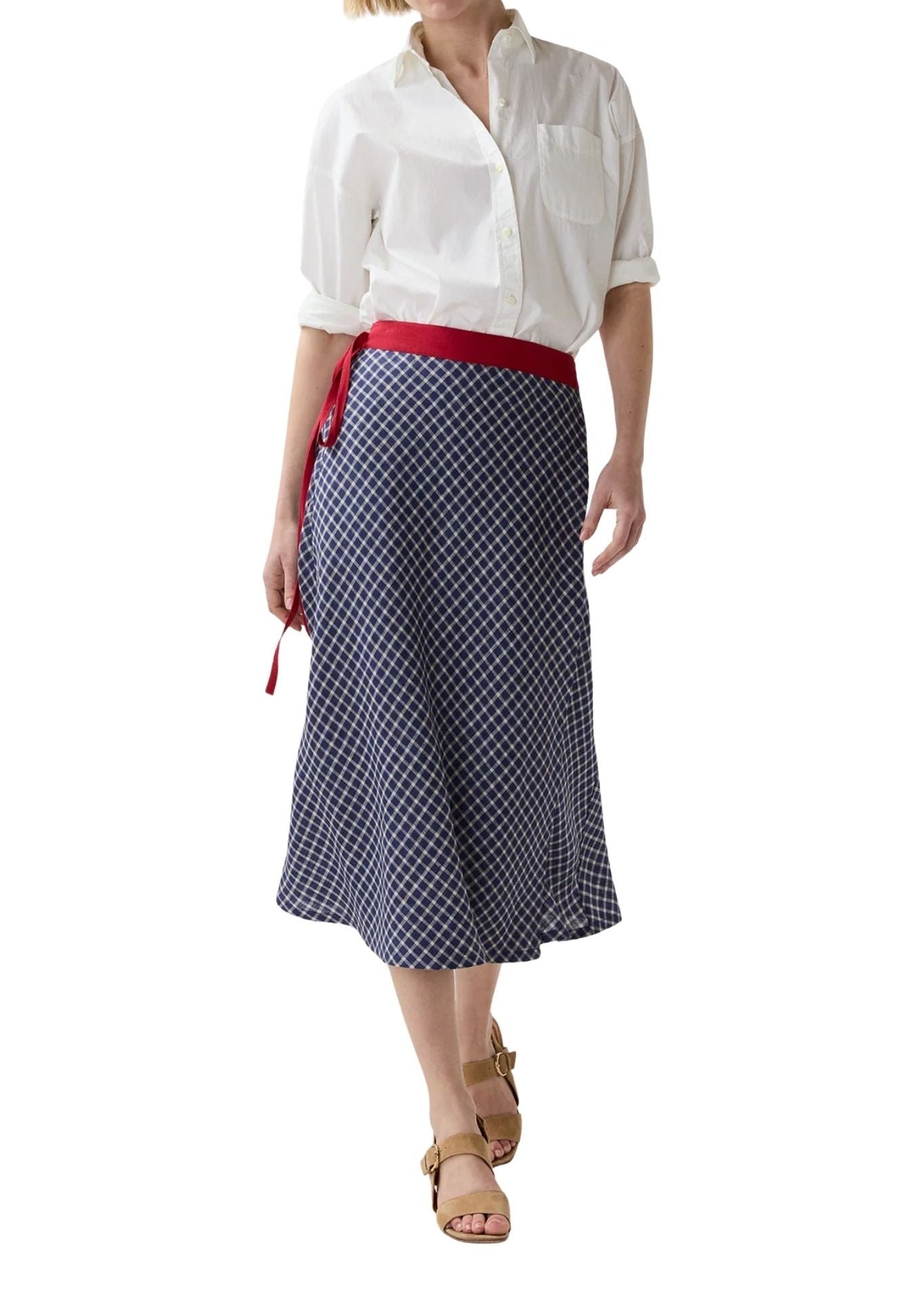 Ann Mashburn Colleen Wrap Skirt - Vermillion