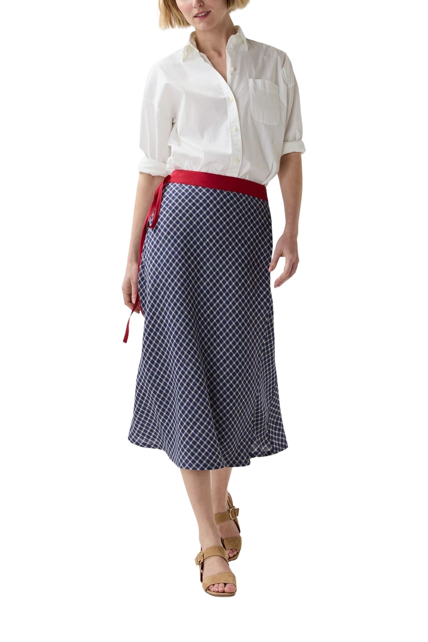 Ann Mashburn Colleen Wrap Skirt - Vermillion