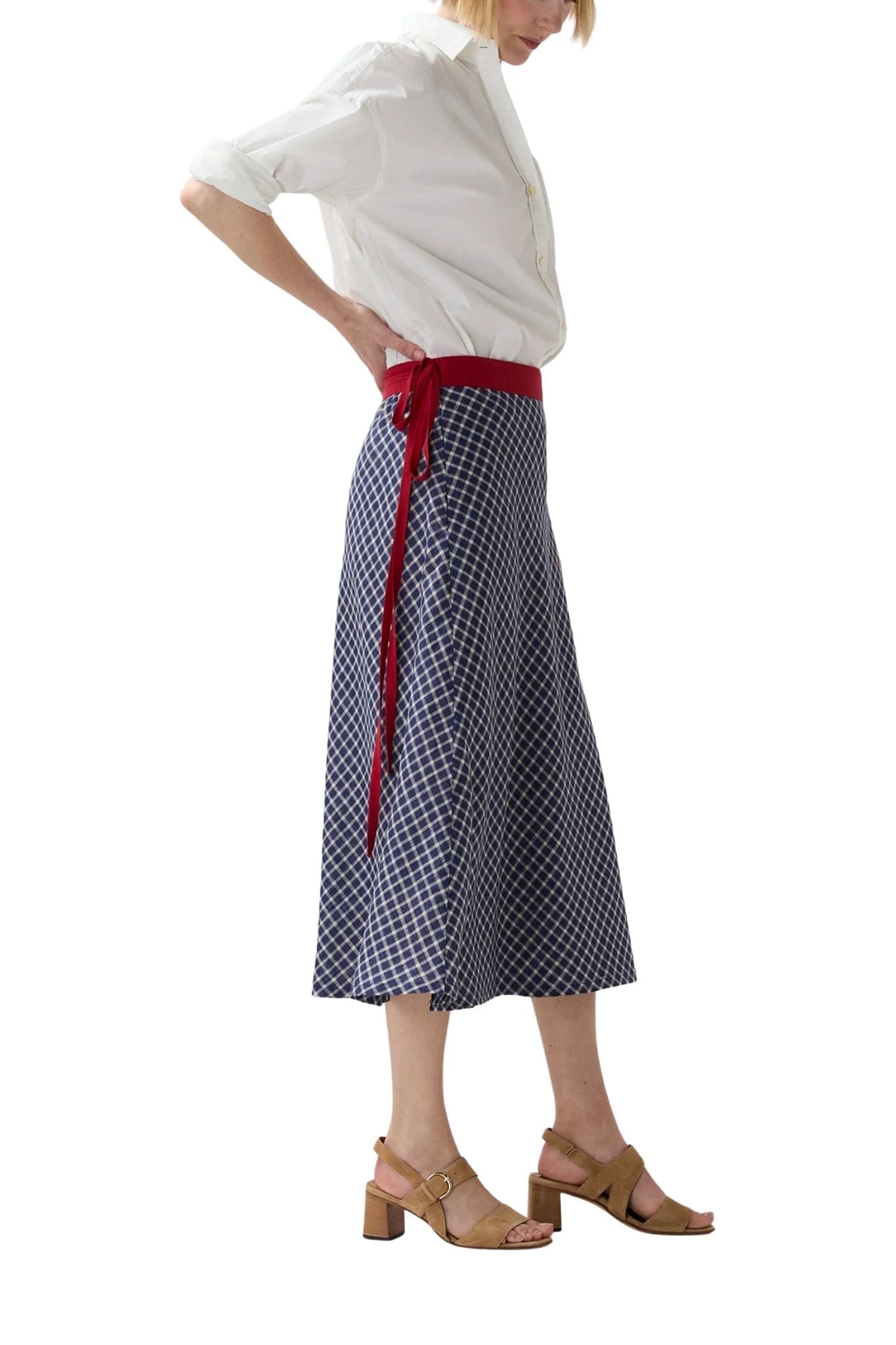 Ann Mashburn Colleen Wrap Skirt - Vermillion