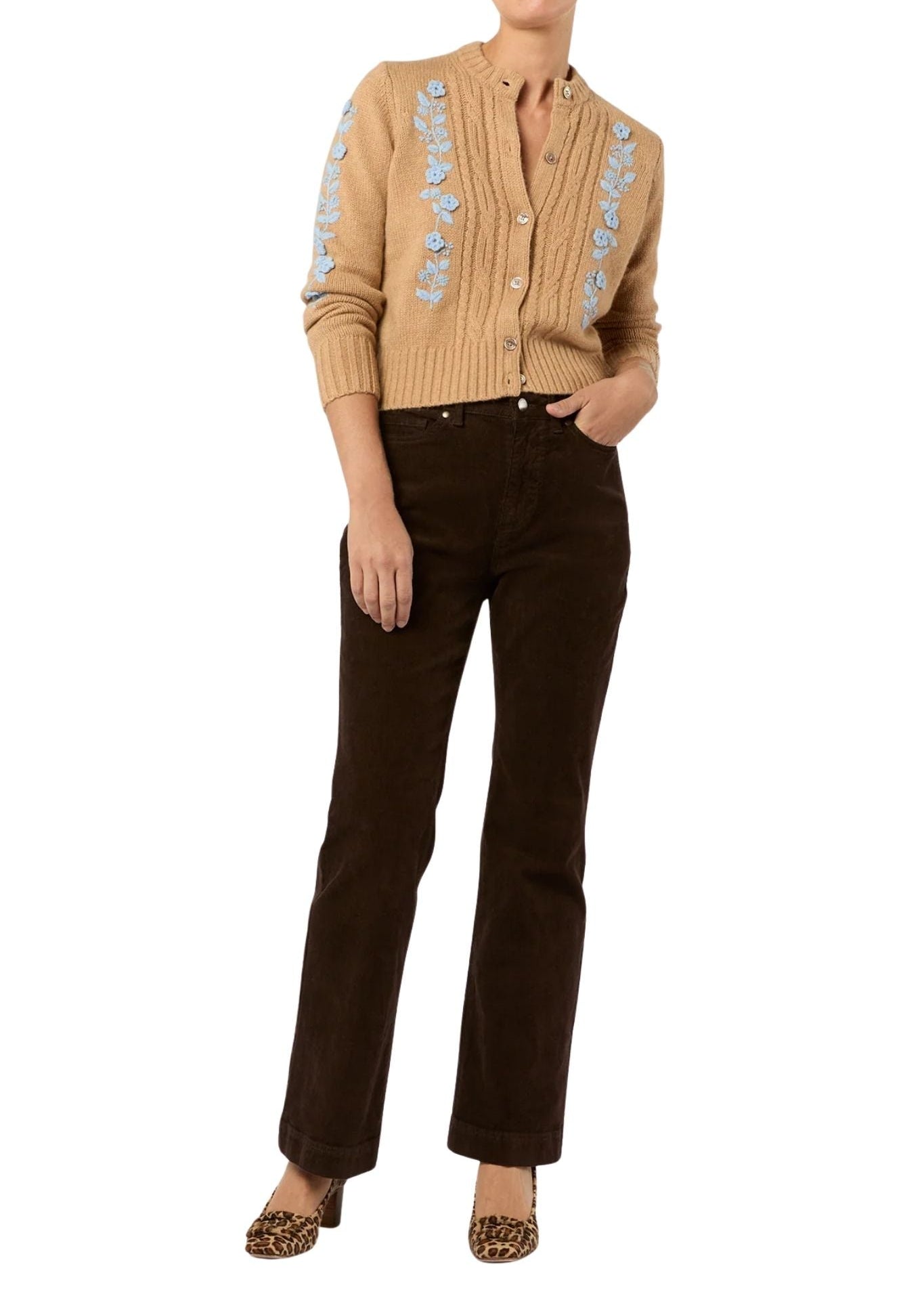 Ann Mashburn Ellen Cardigan - Vermillion