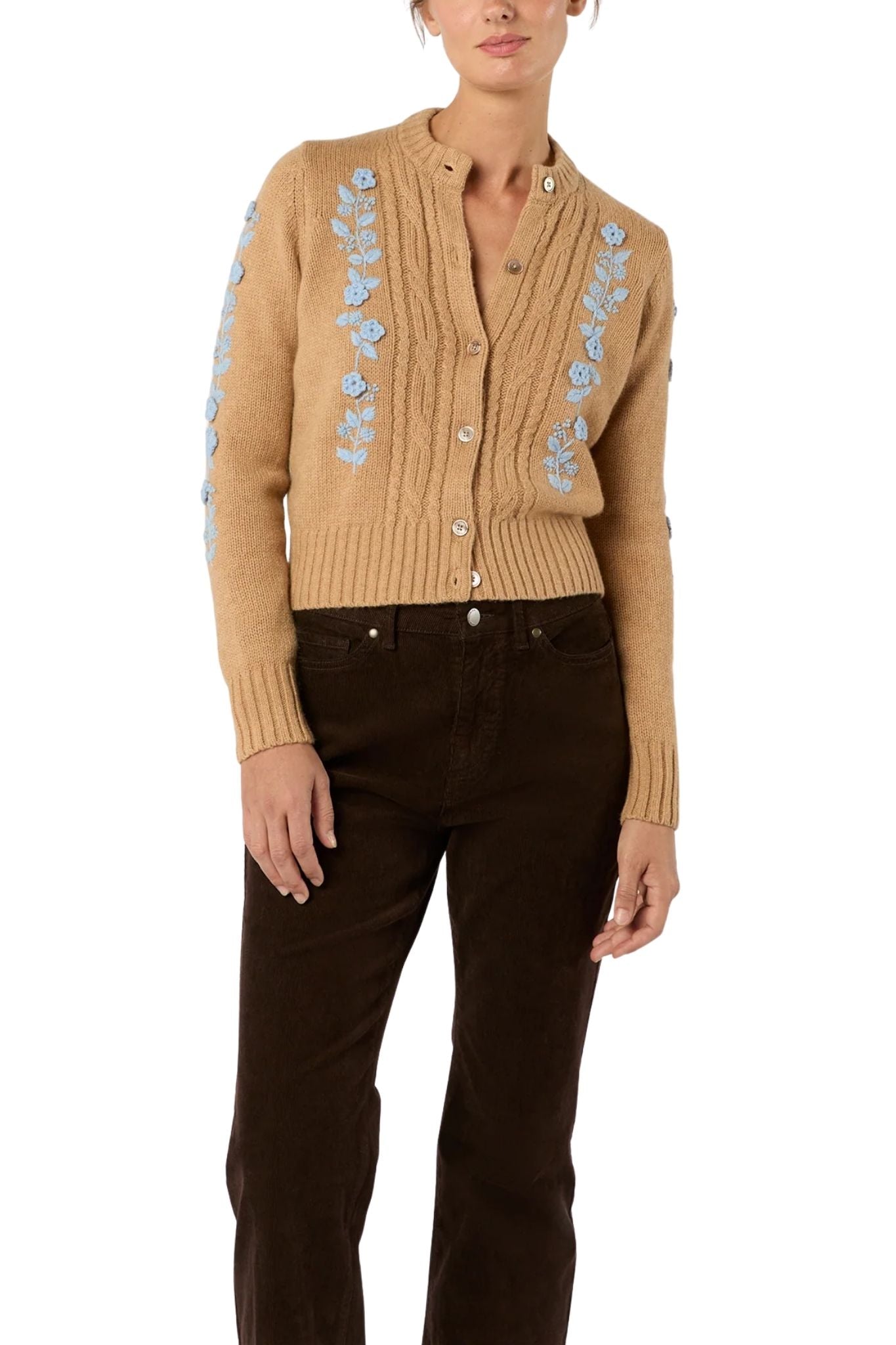 Ann Mashburn Ellen Cardigan - Vermillion