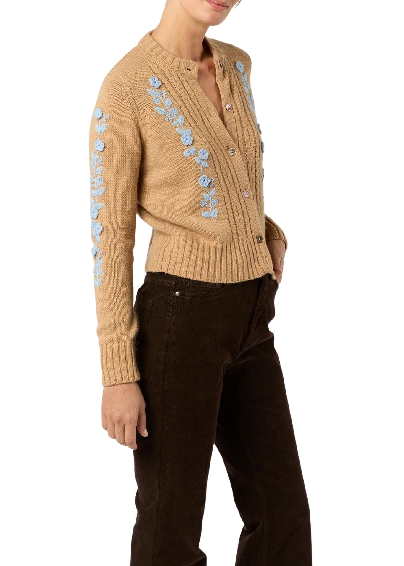 Ann Mashburn Ellen Cardigan - Vermillion