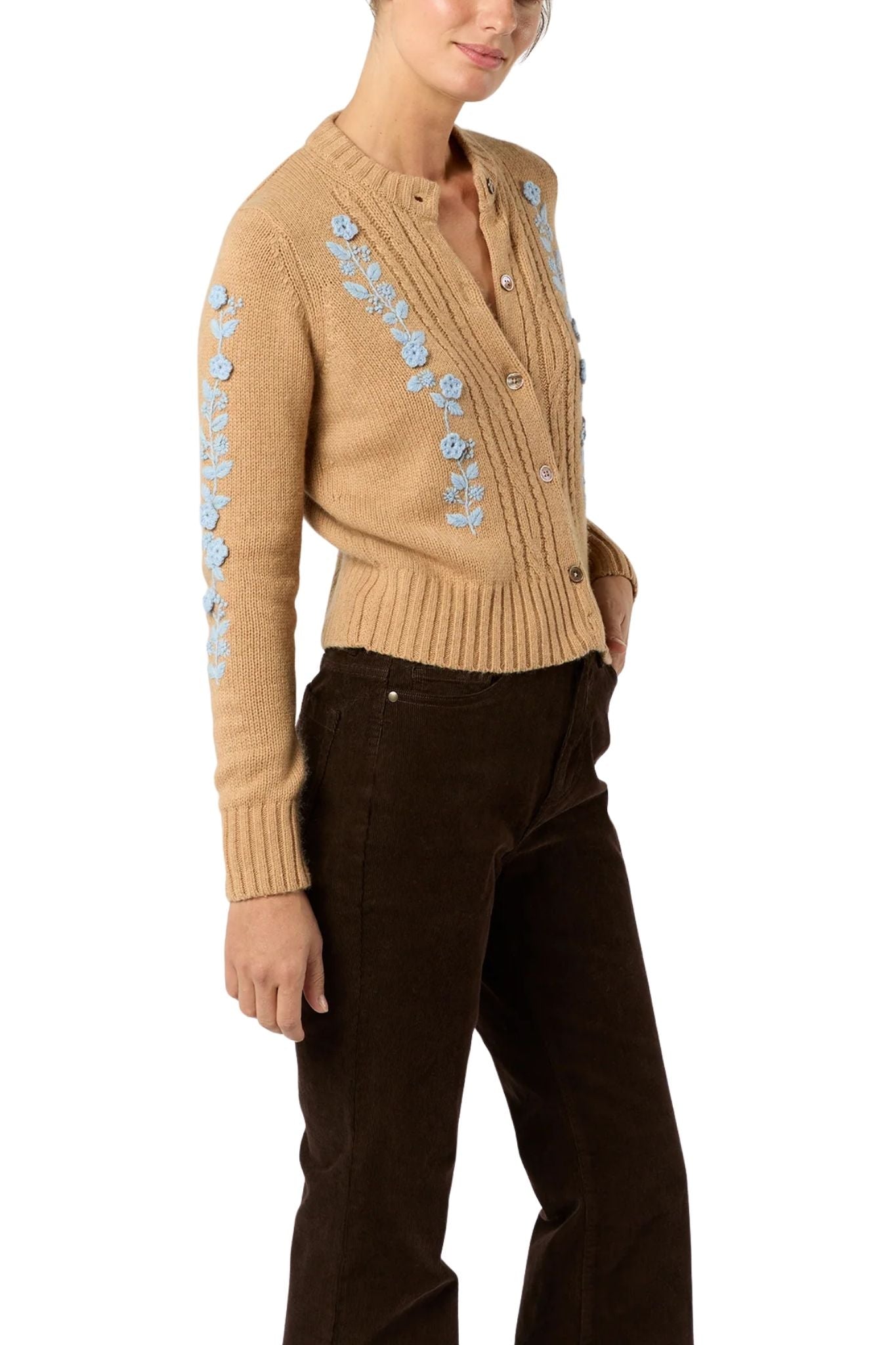 Ann Mashburn Ellen Cardigan - Vermillion