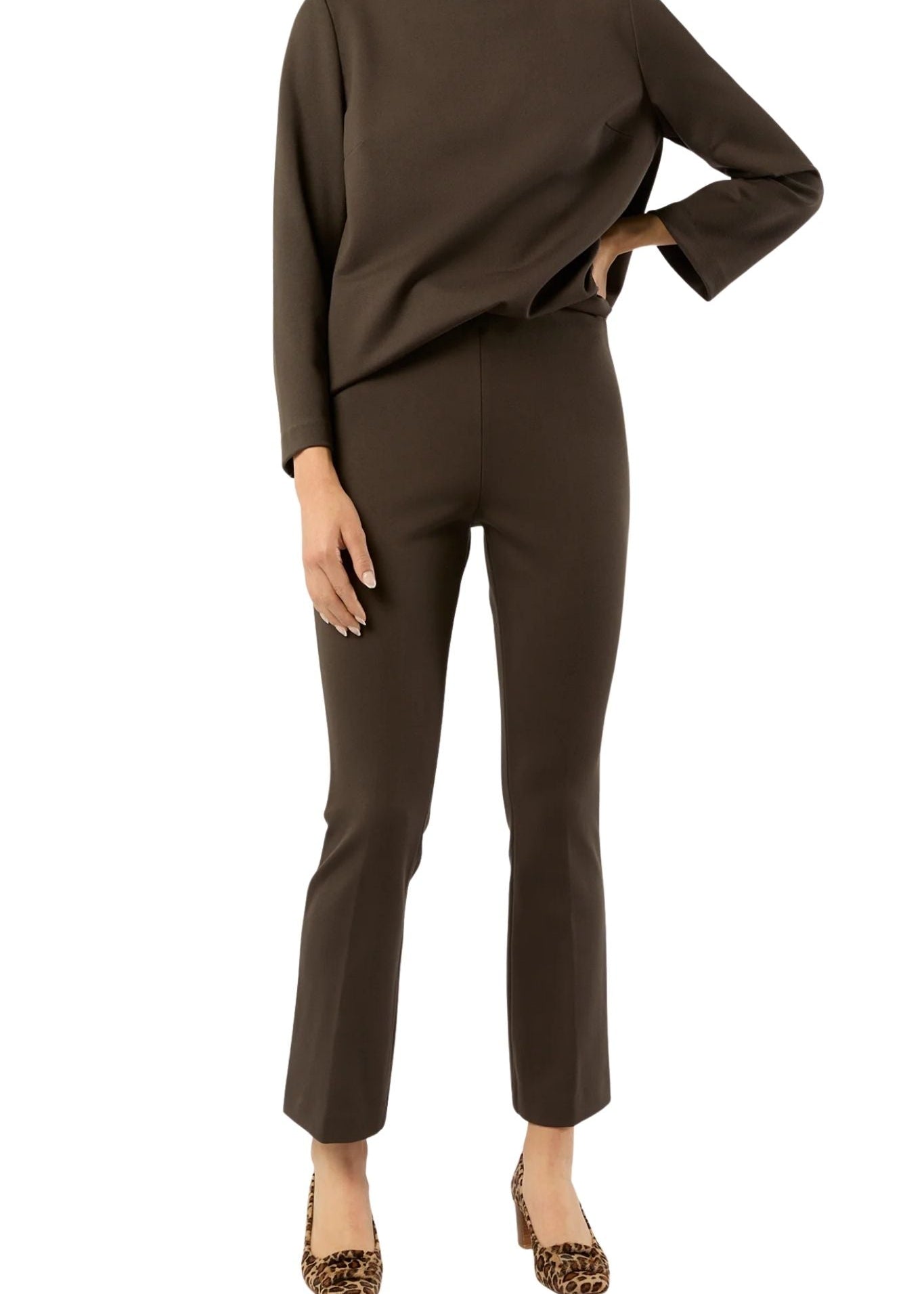 Ann Mashburn Faye Flare Cropped Pant - Vermillion